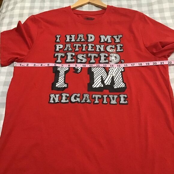 RED graphic t-shirt funny tee red tee text graphic humor Action Apparel large - Picture 4 of 10